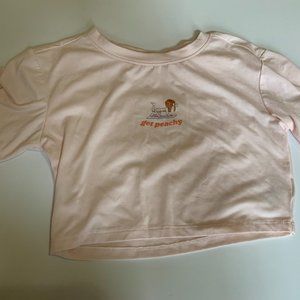 CHLOE TING CROP "GET PEACHY" TEE